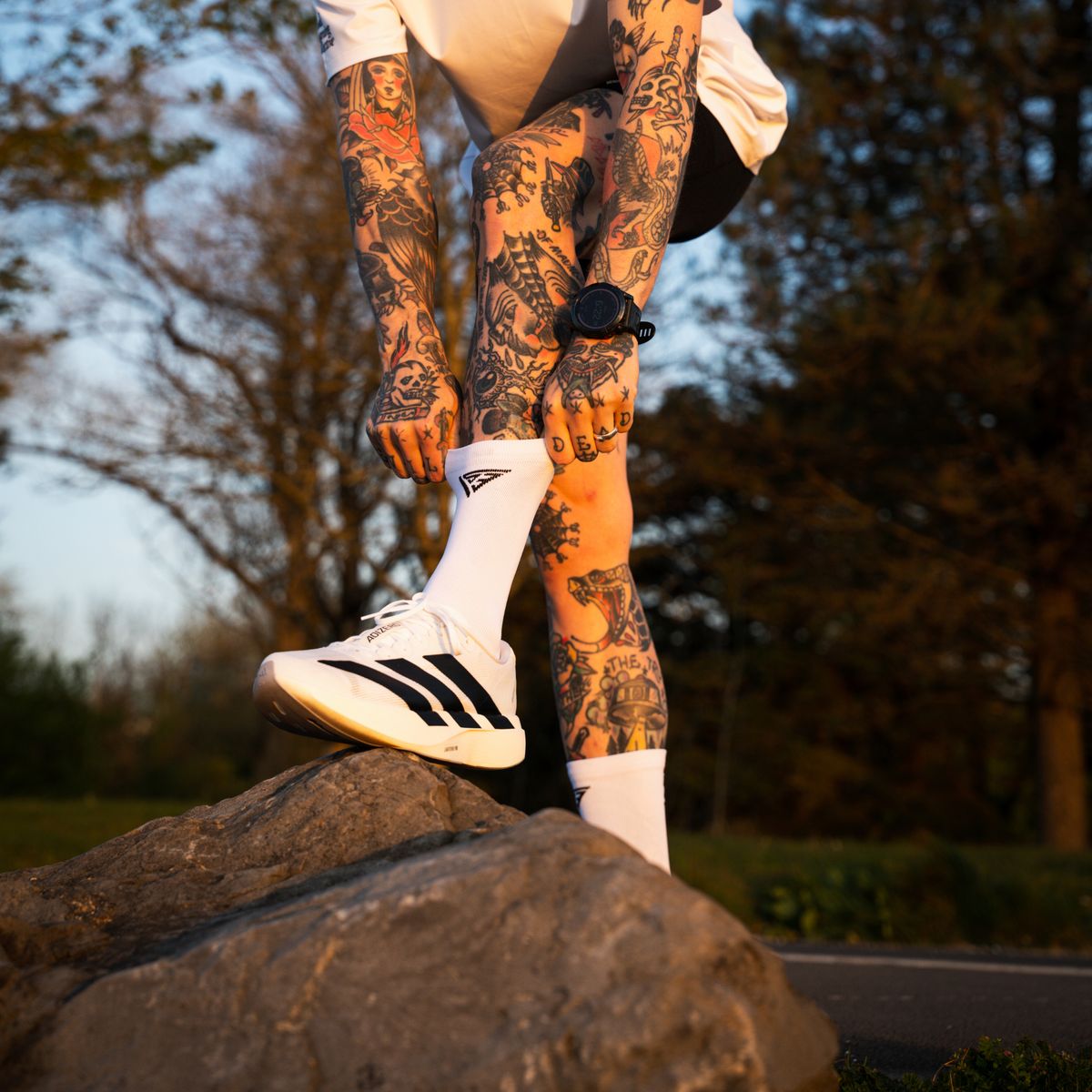 Athlete racing in iS3 custom triathlon kit