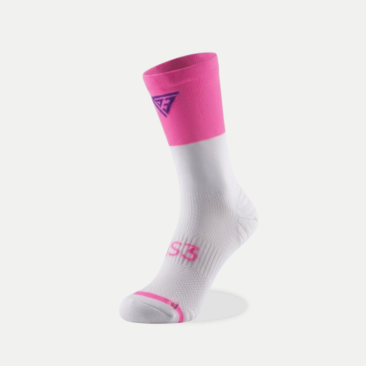 Performance Crew Running Socks: Pink