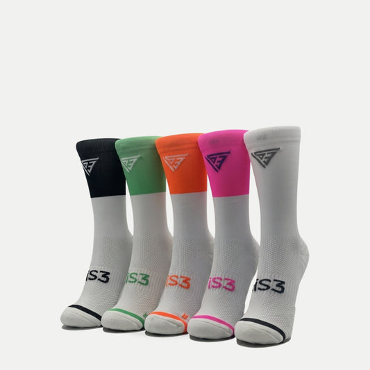 Performance Crew Running Socks: Three-Pack